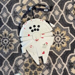 Disney Star Wars Millennium Falcon Light-Up Popcorn Bucket Galaxy's Edge w/Strap